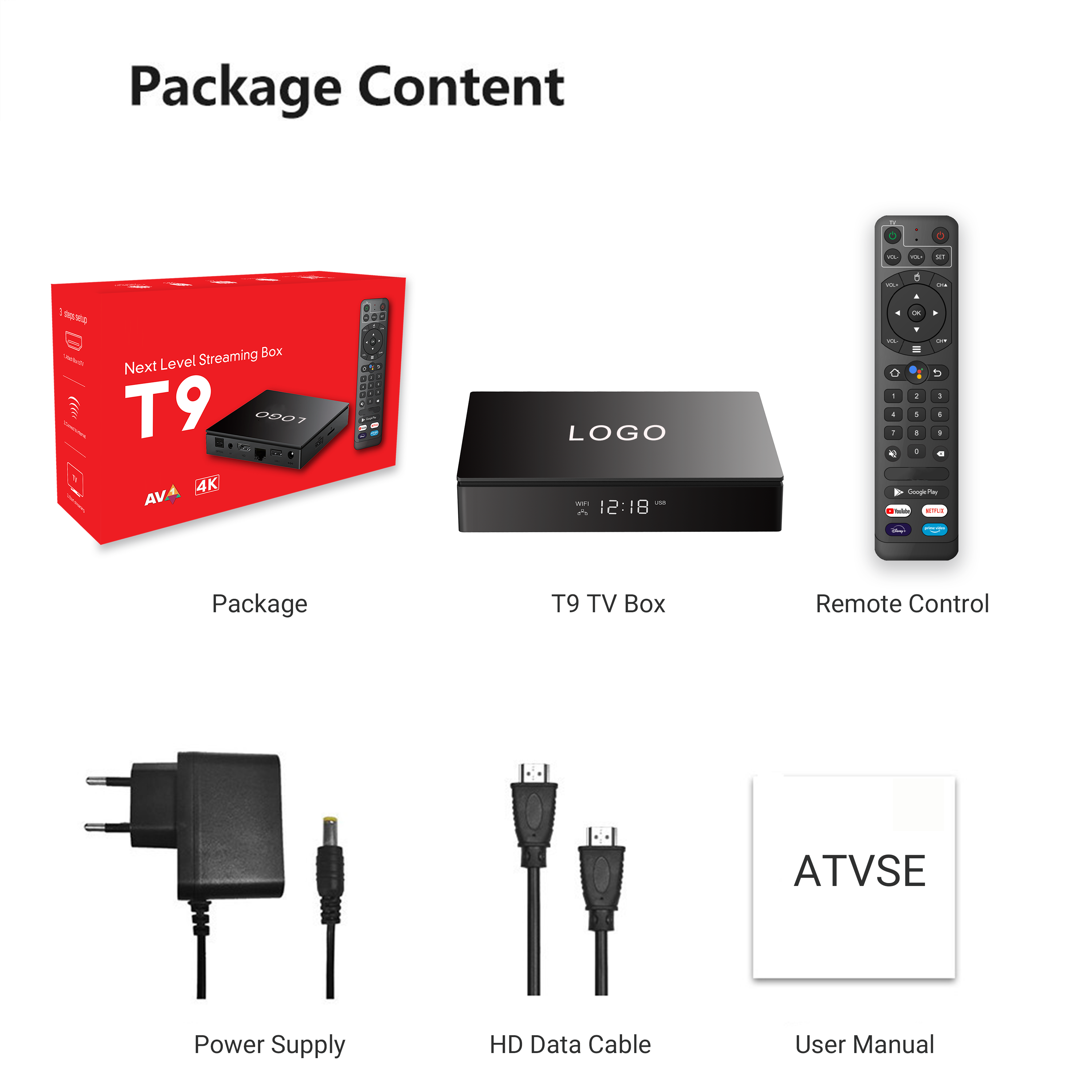 Hot sell tv box Android 4K HDR MYTV T9 Android TV Box ATV Wi-Fi 2.4GHz+5GHz Android 11 M3U Internet set top box