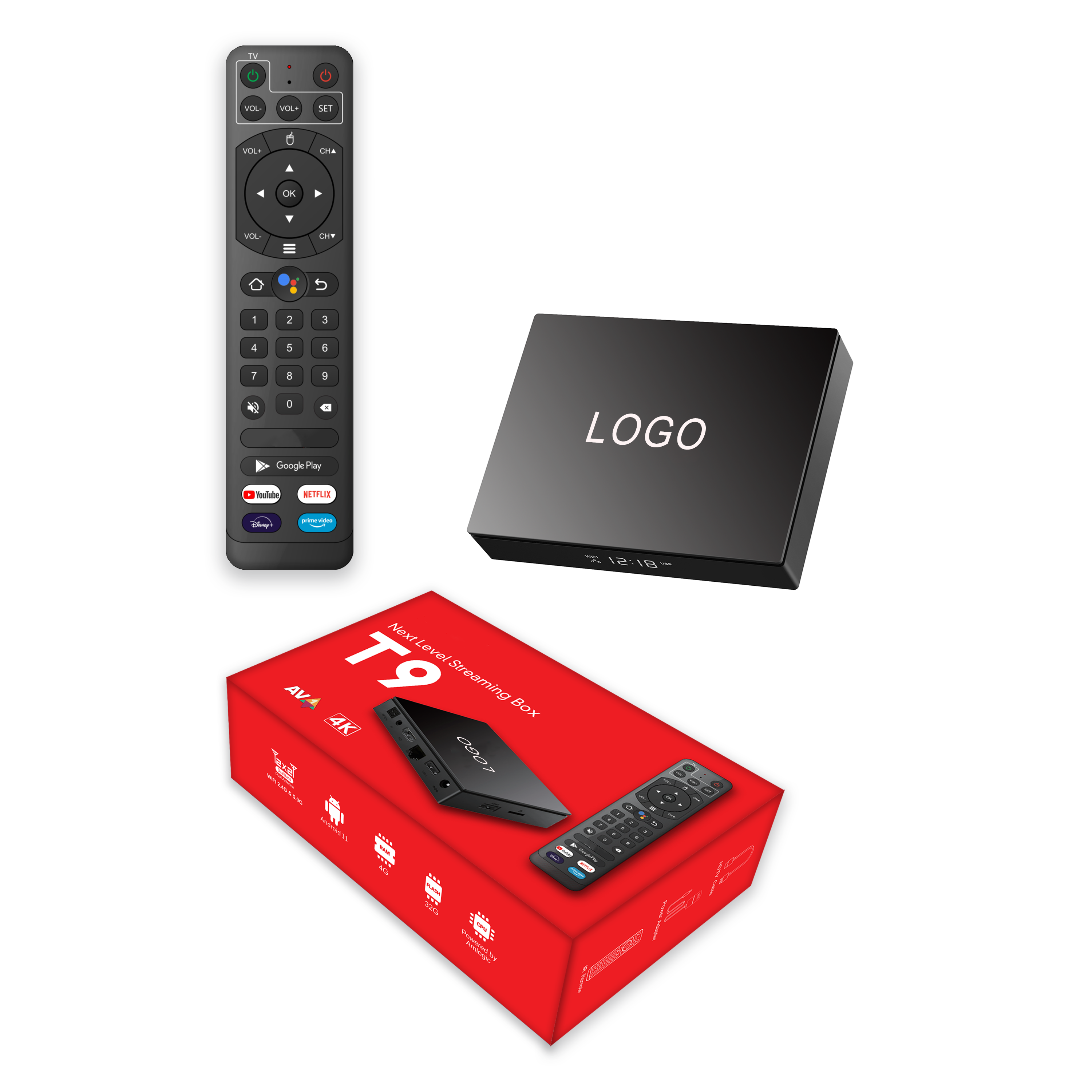 Hot sell tv box Android 4K HDR MYTV T9 Android TV Box ATV Wi-Fi 2.4GHz+5GHz Android 11 M3U Internet set top box