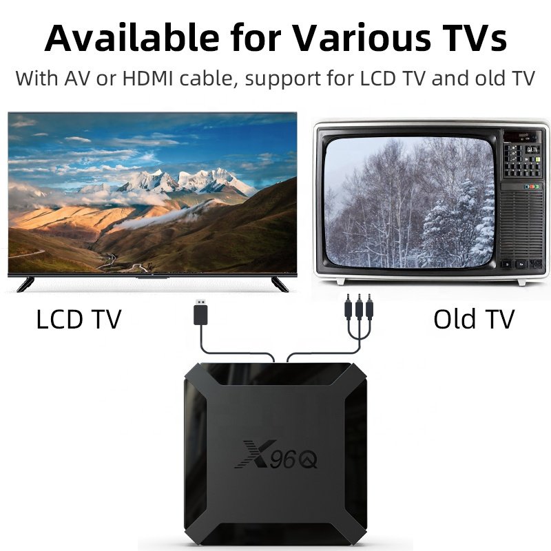 Factory Lowest Price X96Q OTT Allwinner H313 2GB 16GB Android 10 Streaming video Set-top Box Media player Wifi Smart IP Tv Box
