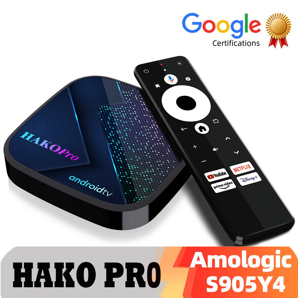 HAKOPro Smart TV Box Android 11 OS Amlogic S905Y4 4GB 32GB 4K HDR 10 AV1 Google Certifications Set Top Box iptv Android 11.0
