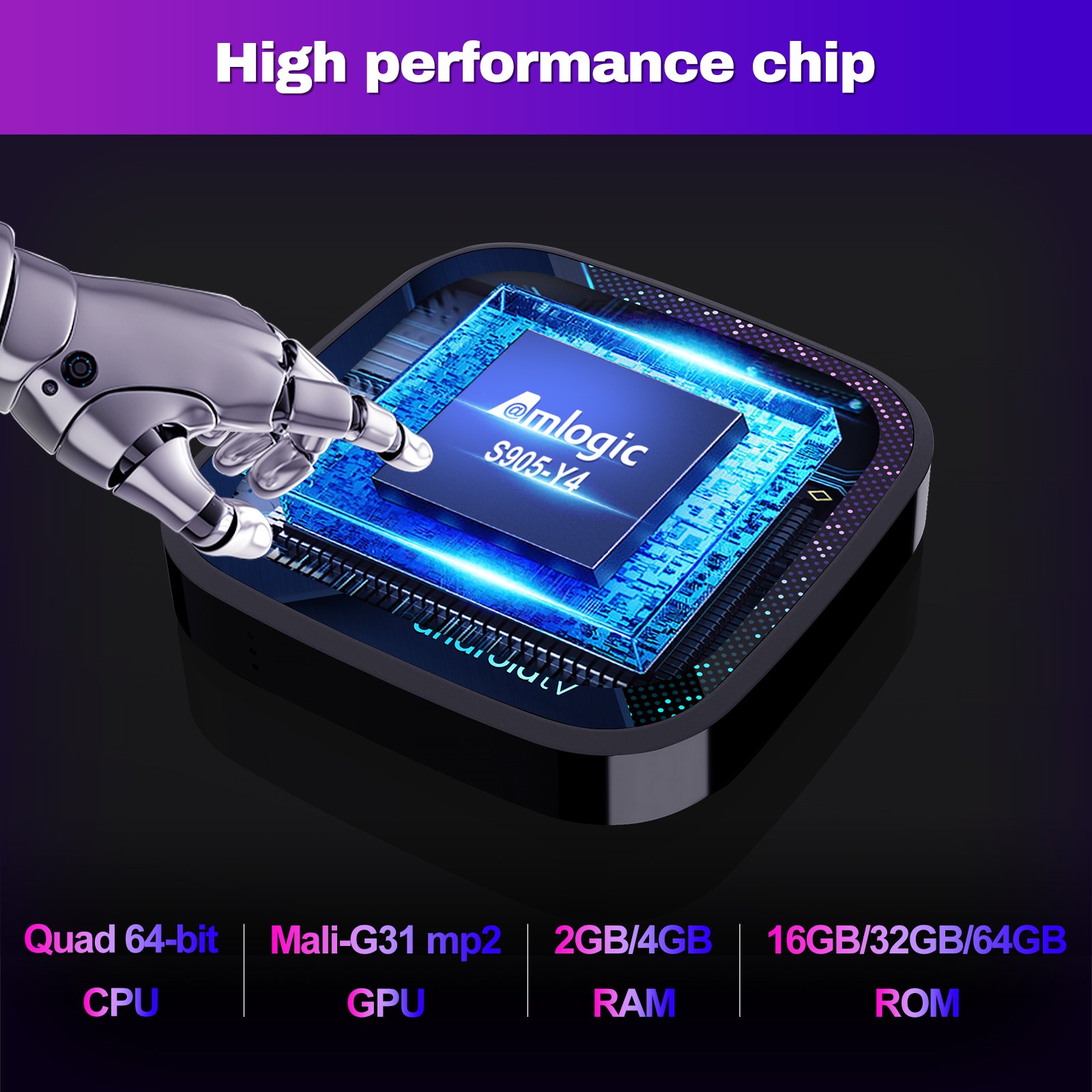 HAKOPro Smart TV Box Android 11 OS Amlogic S905Y4 4GB 32GB 4K HDR 10 AV1 Google Certifications Set Top Box iptv Android 11.0