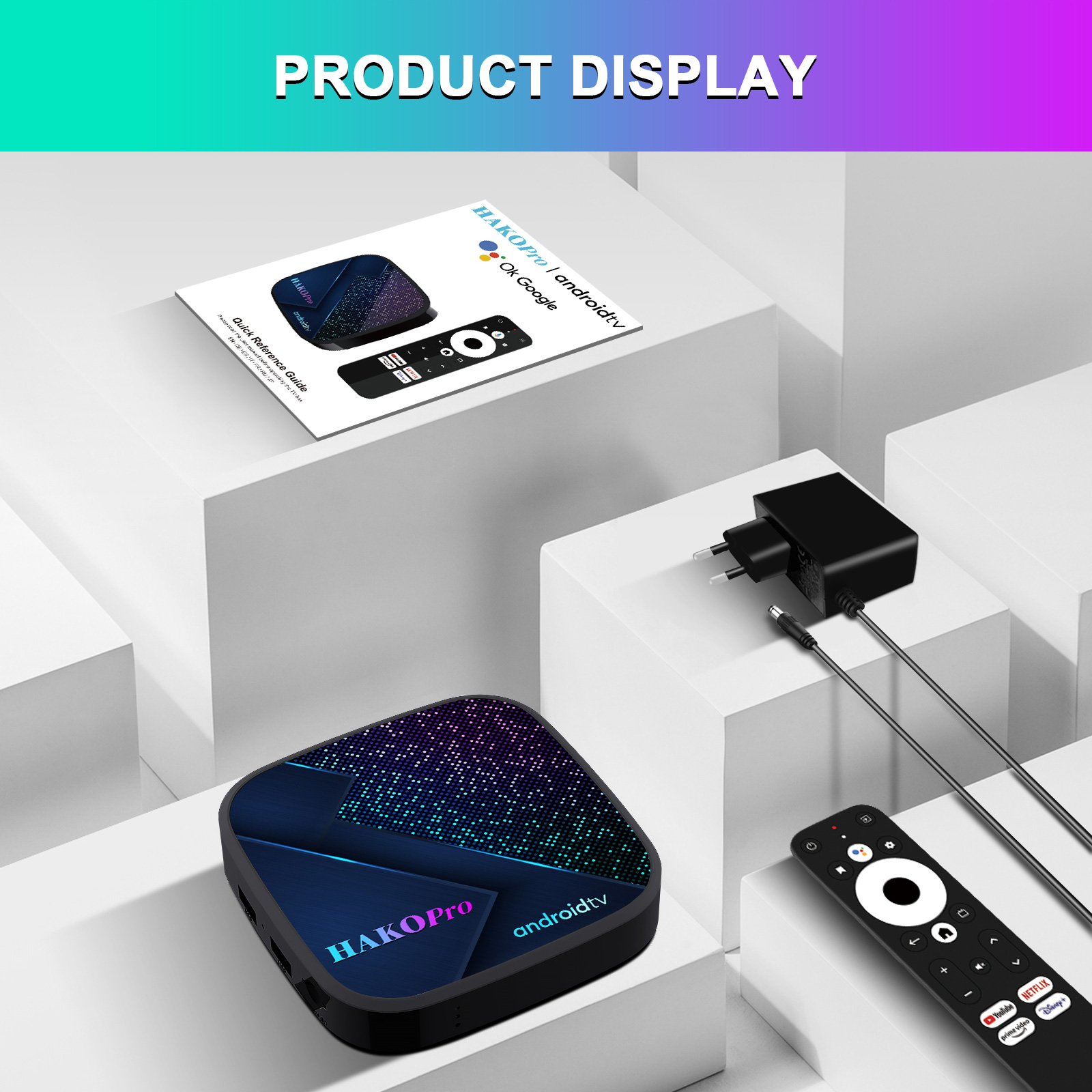 HAKOPro Smart TV Box Android 11 OS Amlogic S905Y4 4GB 32GB 4K HDR 10 AV1 Google Certifications Set Top Box iptv Android 11.0