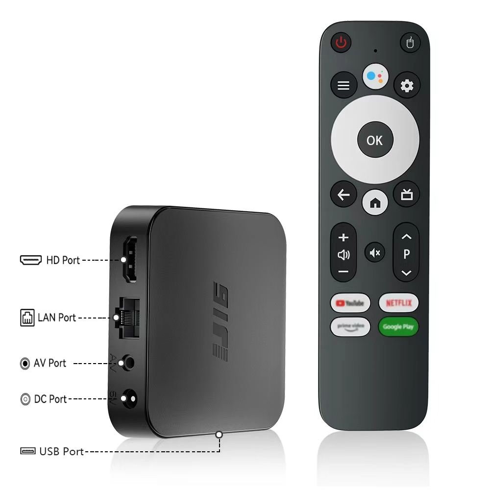 Factory Price U16 Android Tv Allwinner H313 A53 G31 Free Channels Play Store TV 4K In Stock Set Top Box Tv box