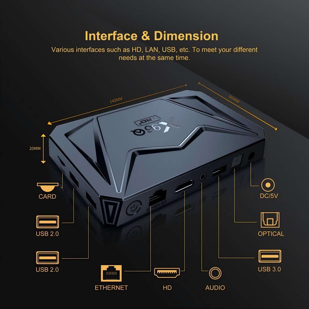 Wholesale X96Q pro+ 2GB 16GB 4GB 32GB Allwinner H728 Smart TV Box Android 14.0 8K set-top box WiFi6 STB