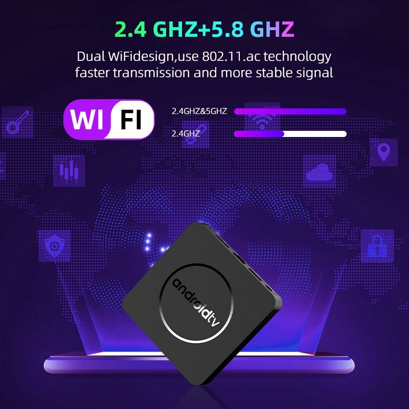4K Android 11 TV Box 2GB 8GB 4K Voice Remote Smart TV Box set-top box digital 2G RAM 8G 16G ROM