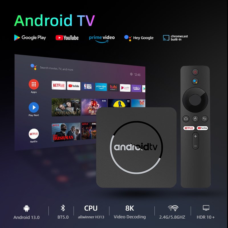 4K Android 11 TV Box 2GB 8GB 4K Voice Remote Smart TV Box set-top box digital 2G RAM 8G 16G ROM