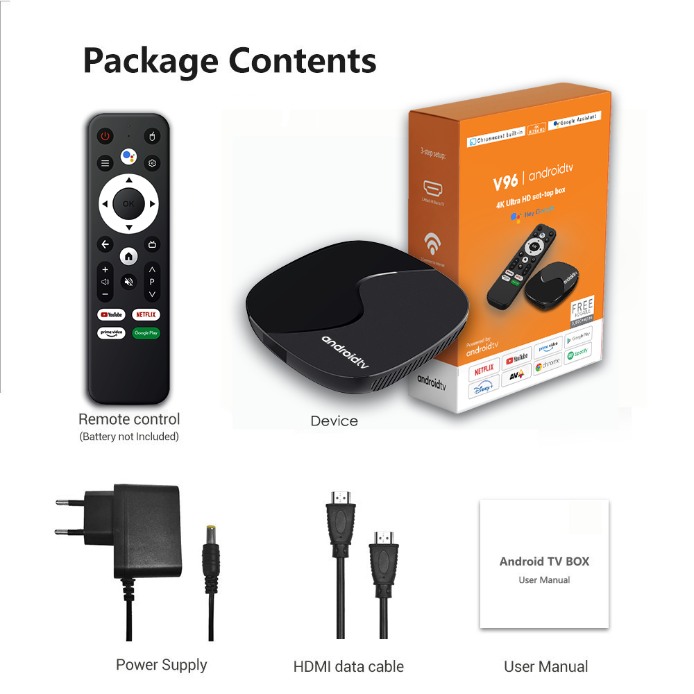 V96 TV Box Hot Sale 4K Android TV Box 2GB 16GB Android 10 Dual WIFI BT Remote Stable IPTV Box Smart V96 2024 Strong 4k