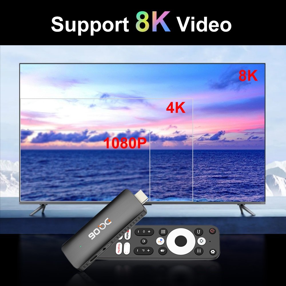 DQ06 ATV Mini TVStick Android12 Allwinner H618 Quad Core Support 8K Video 4K@60fps Wifi6 BT5.0 Voice Remote TV Box set top box