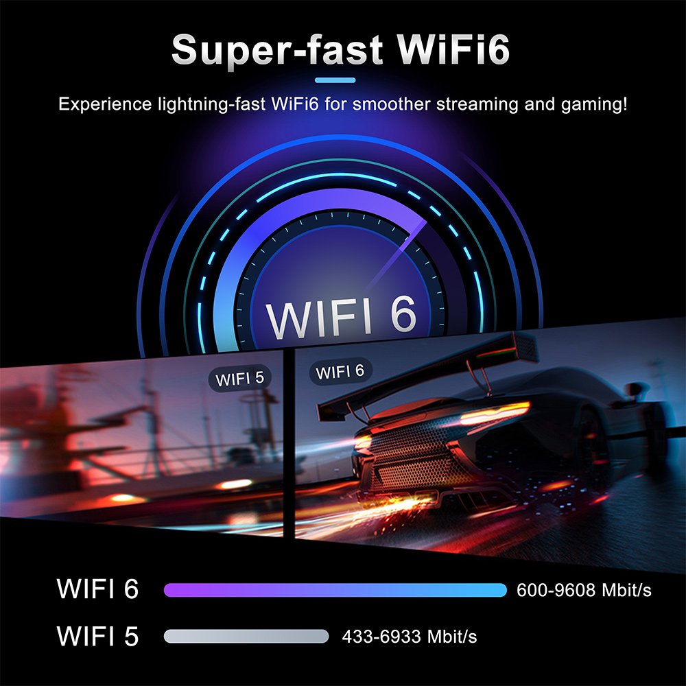 DQ06 ATV Mini TVStick Android12 Allwinner H618 Quad Core Support 8K Video 4K@60fps Wifi6 BT5.0 Voice Remote TV Box set top box