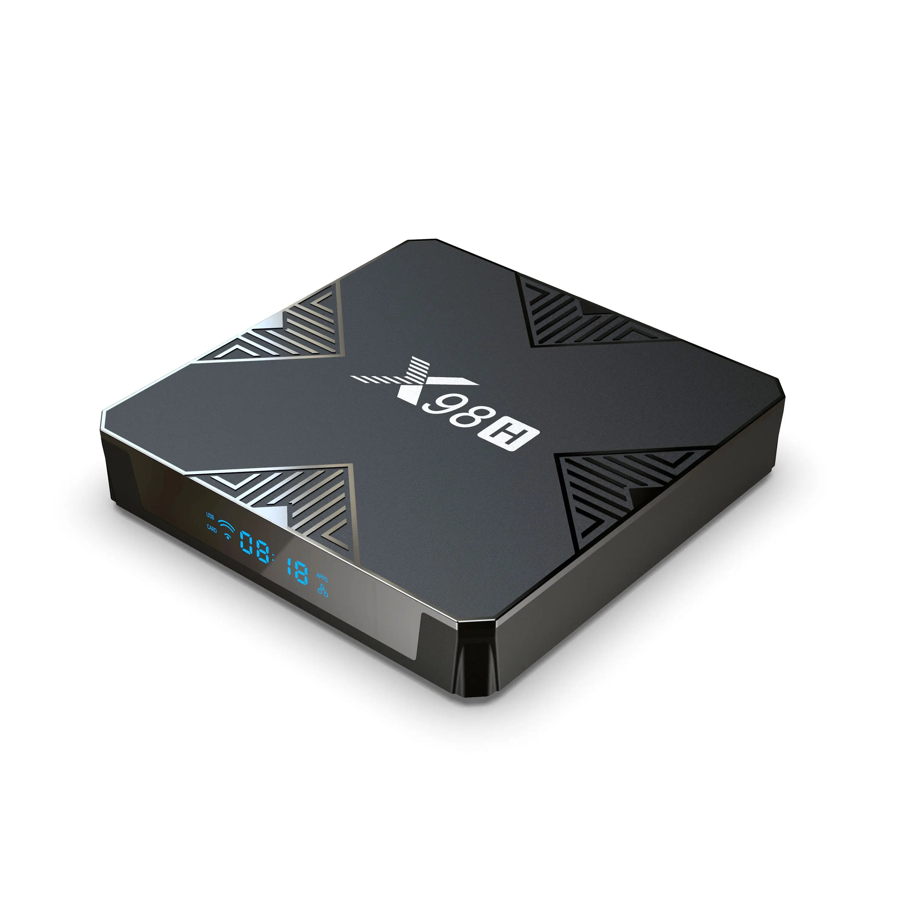 HQ Android 12.0 X98h Allwinner H618 HDR10+ H.265 BT5.0 OTT TV Box H618 HD 2.4G/5g Dual WiFi6 6K Set Top Box 24H ON line Service