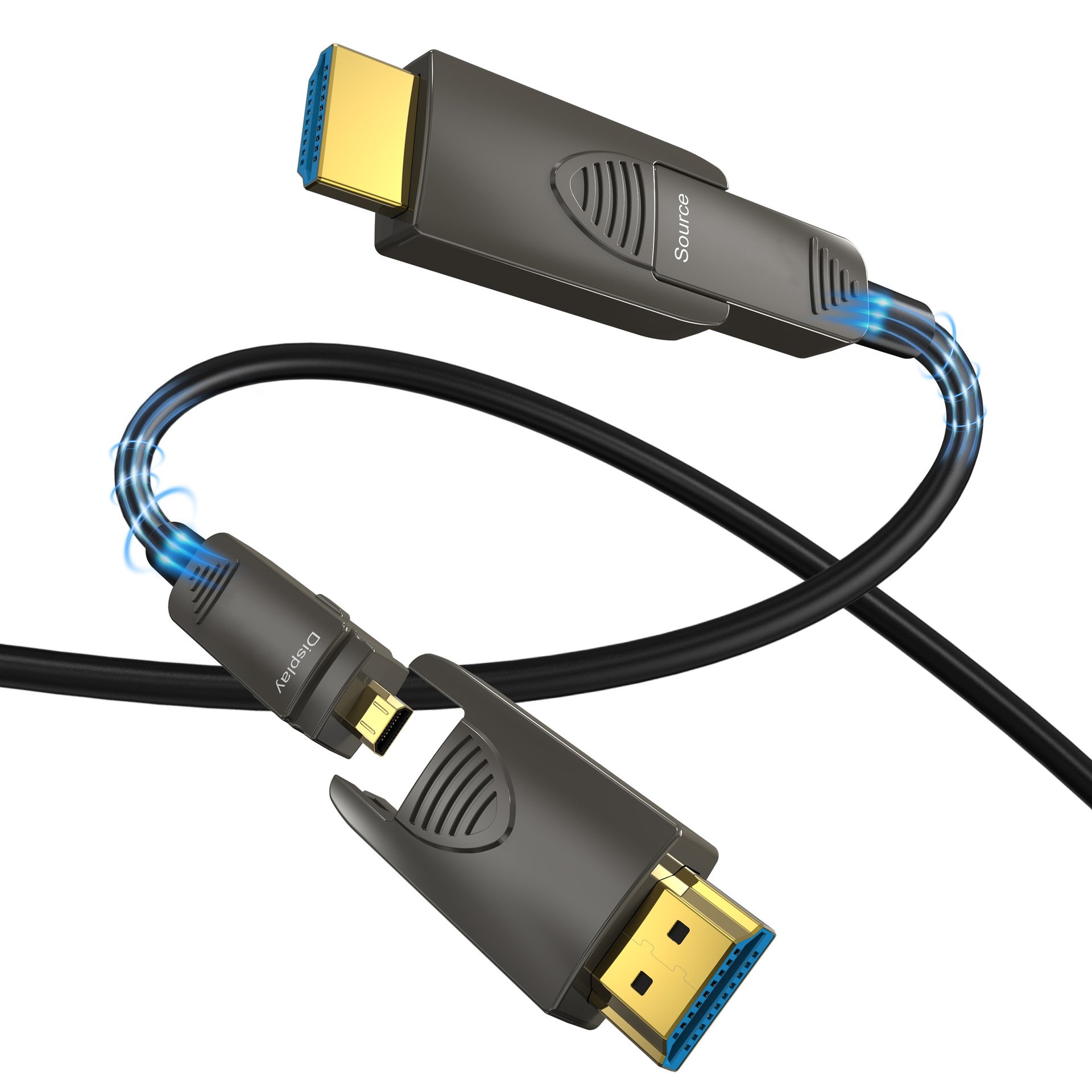 Supplier fiber optic hdmi cable 2.0 tv aoc display port to hdmi cable 3M 5M 15M 50M 100Meters high speed kable for PC PS camera