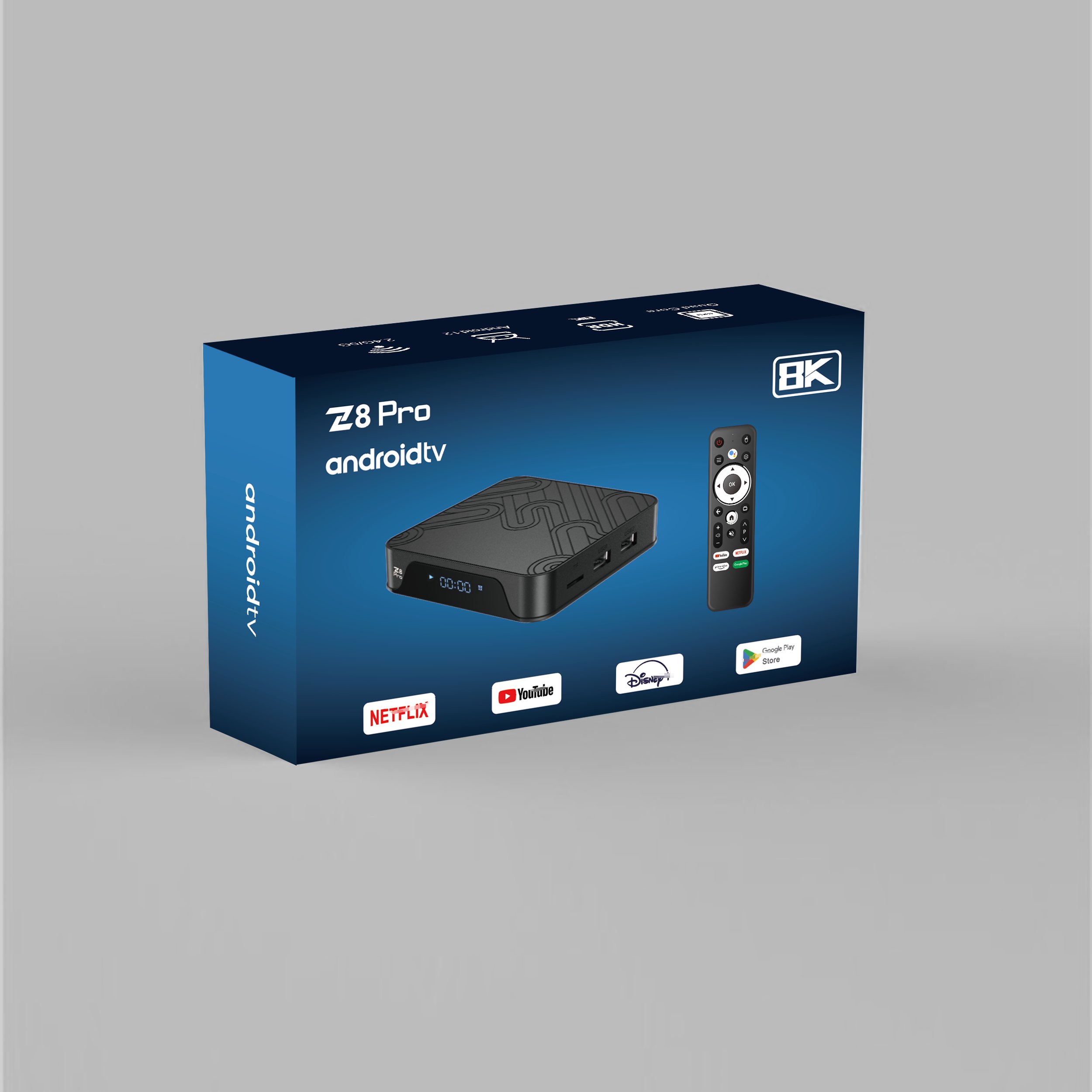 Z8 pro Android TV box 12.0 Voice remote control Allwinner H618 4K Set-Top Box 4GB 32GB 2.4 5G dual wifi ATV Smart tv box