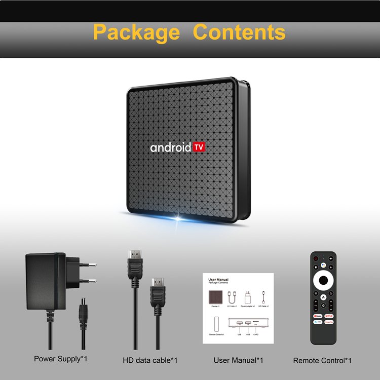 X5 TV BOX 2GB RAM 16GB ROM Quad Core H313 4k androidtv 10 voice remote Control tv stick 4k smart tvbox android box Set-Top Box
