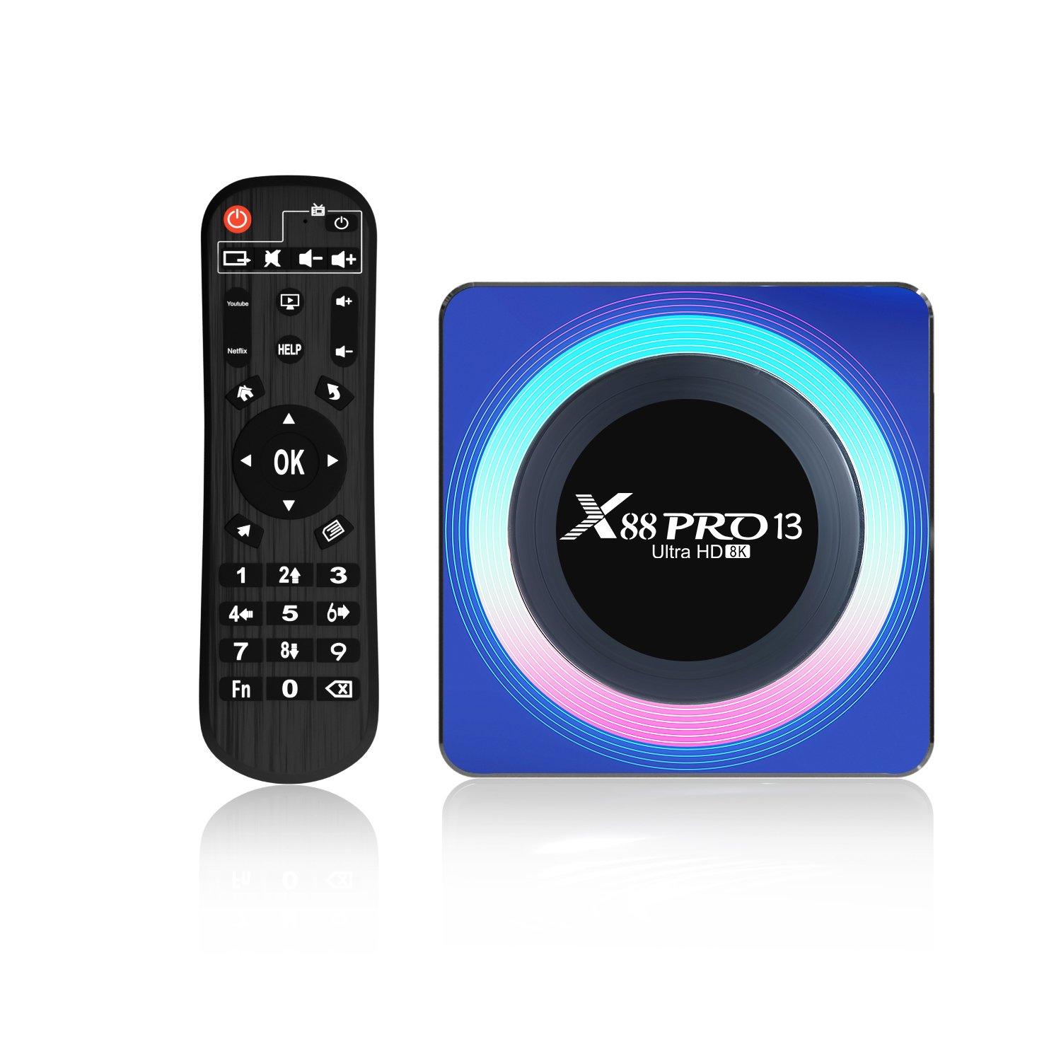 New arrival RK3528 quad core 64 bit X88 pro13 set-top box android 13.0 wifi6 bt5.0 ultra hd output smart tv box factory