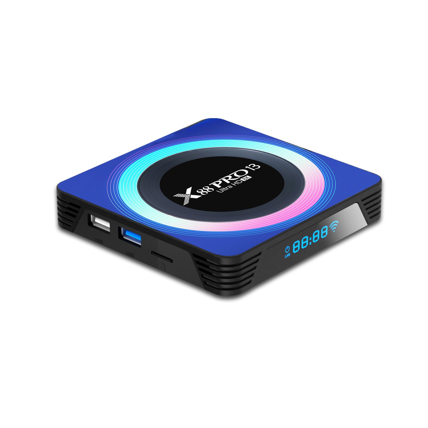 New arrival RK3528 quad core 64 bit X88 pro13 set-top box android 13.0 wifi6 bt5.0 ultra hd output smart tv box factory