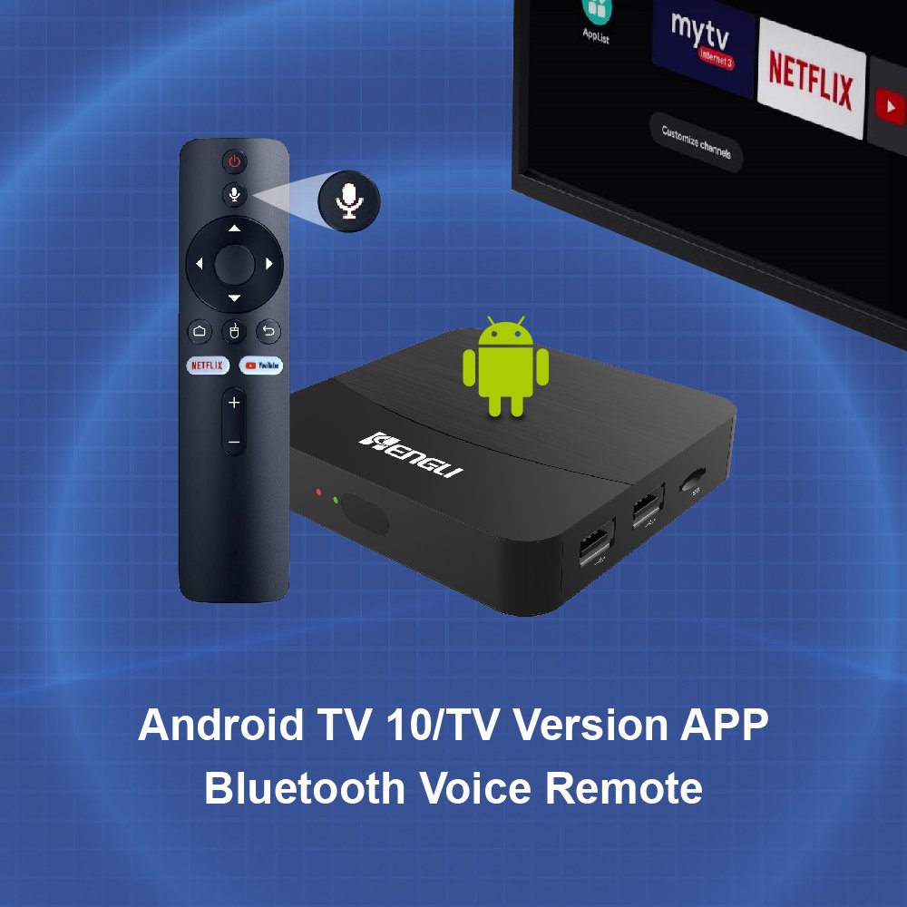 Hengli ATV smart atv box 32gb android 11 set top box ip tv with dual wifi Supports 4K video decoding tv box android