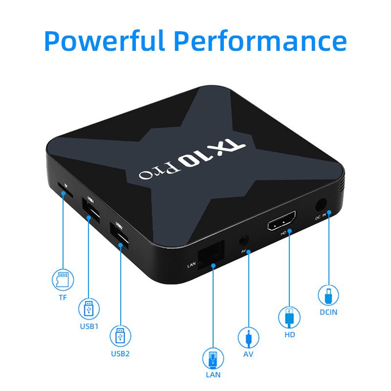 Tx10 Pro set-top box 4K high-definition TV box 5GWIFI+Android ATV system TV box