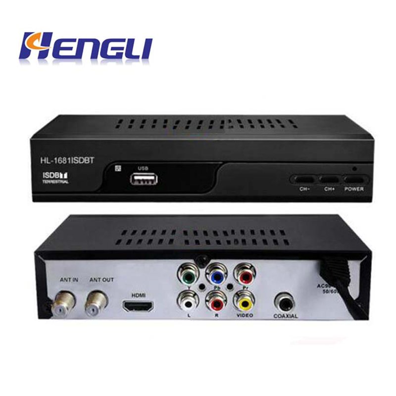 USB Media player Free To Air MPEG4 Digital Channel Decodificador ISDB-T Set Top Box OEM Hengli digital set-top box