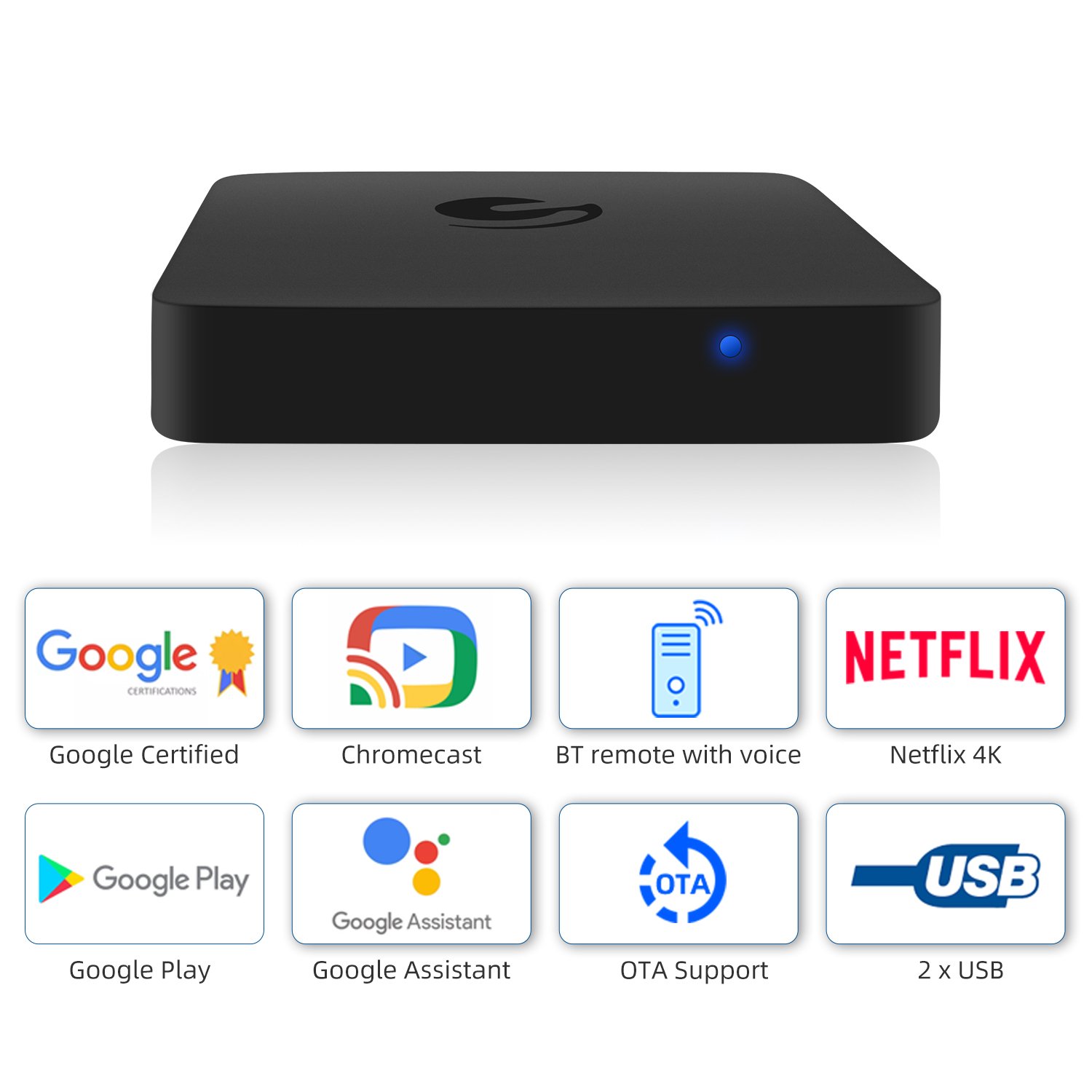 Xangshi Wholesale 4k UHD 2g+8g Android Tv Box Ematic En1015k Google Certificated Tv Box