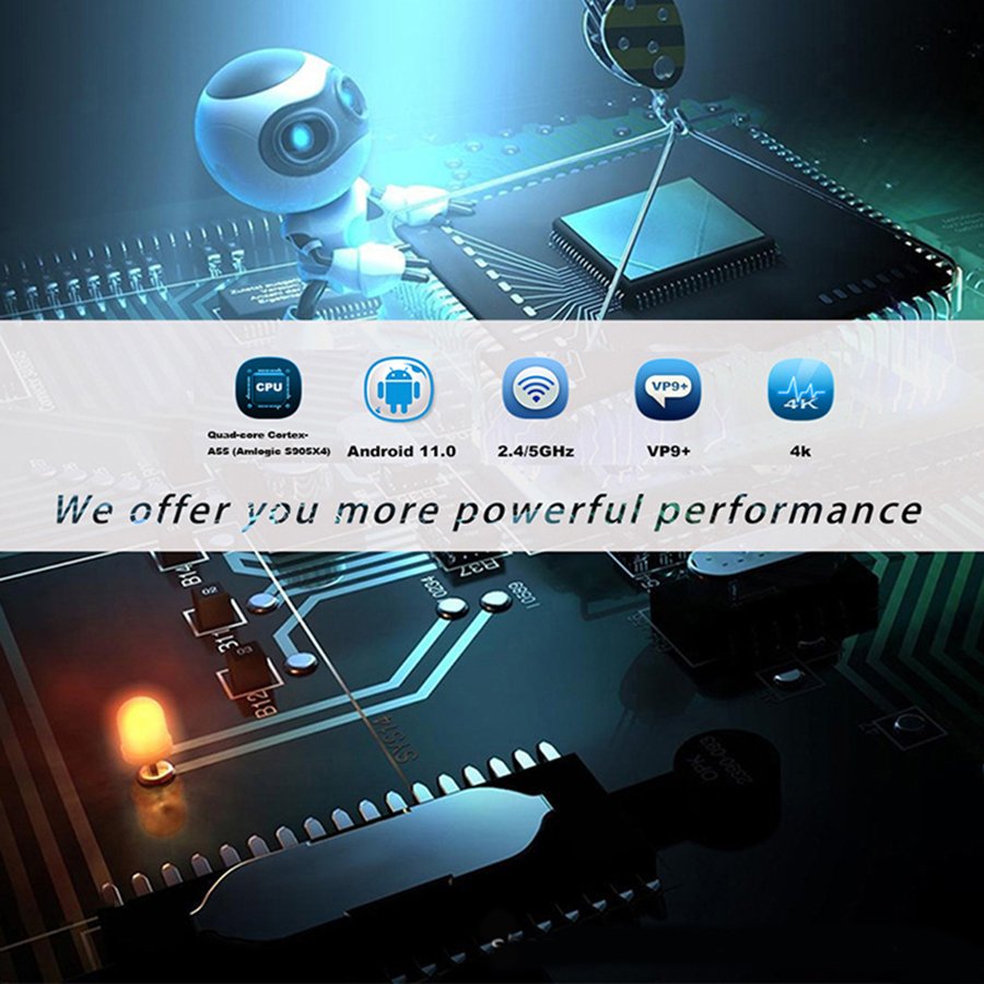 Yinzam A95X F4 Android 11.0 OTT TV Box for Home TV Internet Set Top Box Support 8K 4K 4GB RAM 128GB ROM S905 Chip Android Box