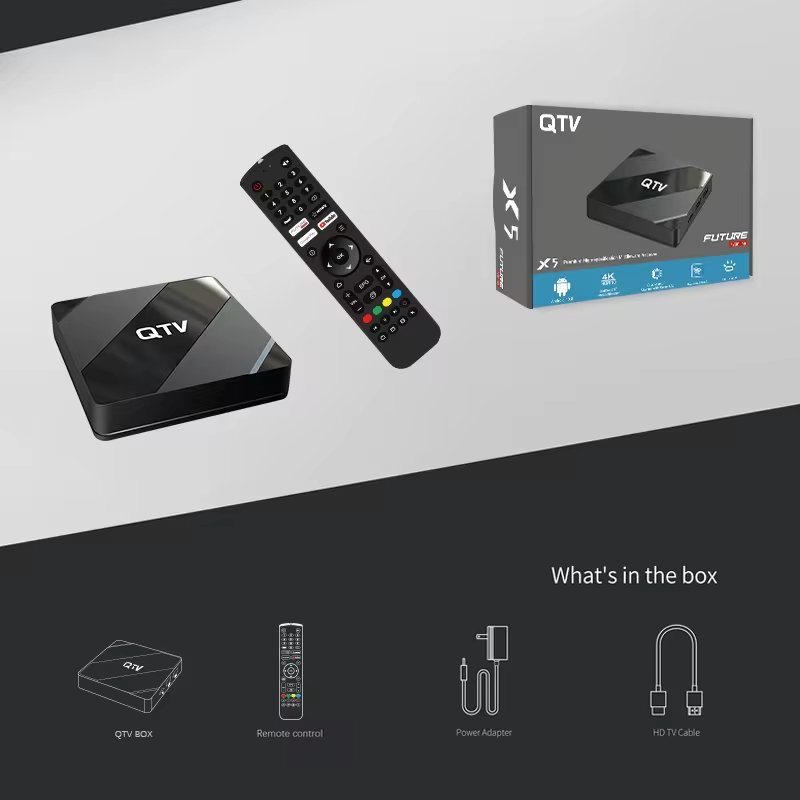 QTV Android TV Box H618 4K 4GB 64GB WiFi BT 5.0 Android 12 Set Top Tvbox Smart Android TV Box