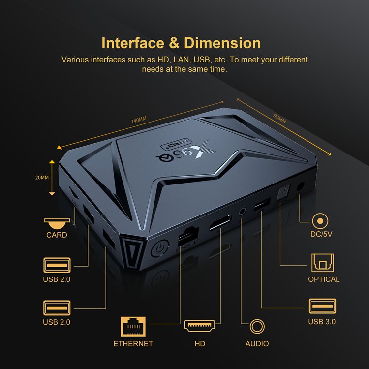 X96Q PRO+ 4GB 32GB Android 14 TV Box Allwinner H728 Quad Core 8K@24fps 1000M LAN Wifi6 X96Q Pro Set top box 2GB 16GB