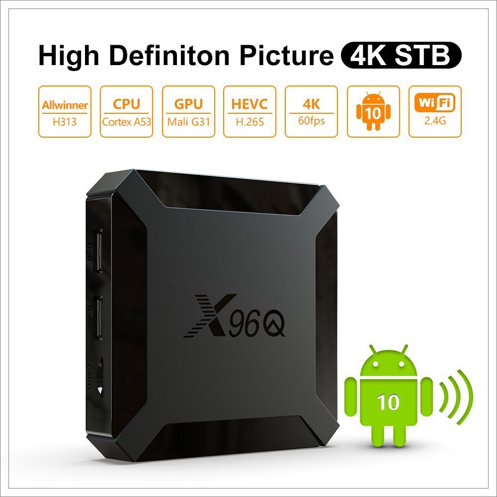 Real Factory price X96 Q Allwinner h313 CHIP X96Q hd 4k TV BOX Android X96 q Smart TV Set top box X96q IN USa CA FR MX Warehouse