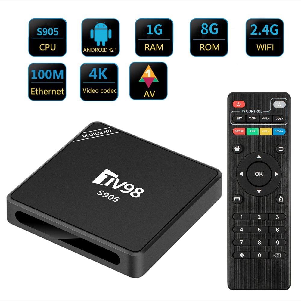 Best tv box TV98 S905 Allwinner Set-top 1GB Box Android 12.1 smart TV Box