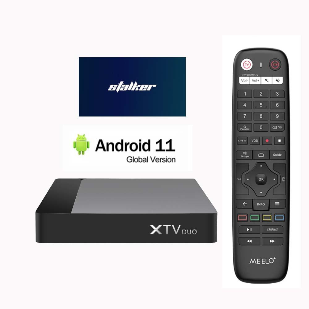 4K Stalker IPTV box Android 11 amlogic S905W2 support xtream codes m3u MEELO XTV DUO 2GB 16GB free test