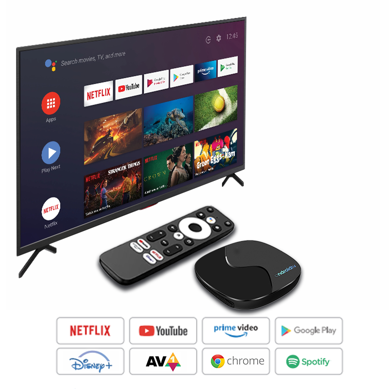 2024 4K IPTV Box V96 2GB 16GB free test strong oTT ATV UI Dual Band WIFI BT control Set Top Box Android TV box for USA CAN UK