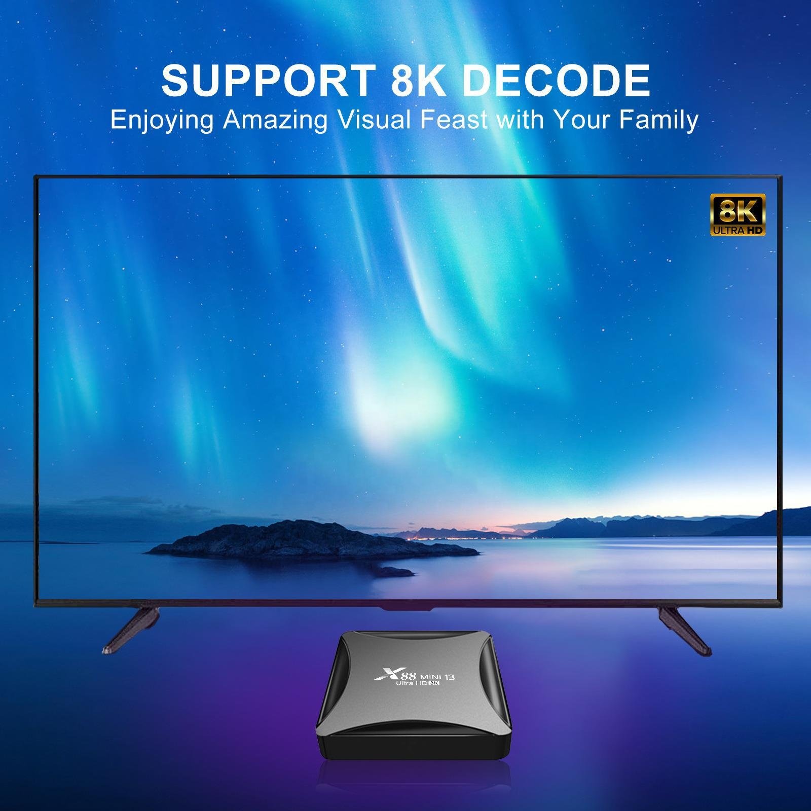 X88 Mini 13 RK3528 Android 13.0 Set Top Box 2.4G 5G Dual WIFI Support 4K 8K Smart TV BOX