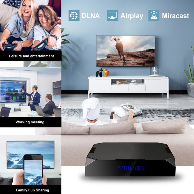 Hot Leadcool Golden OTT Android 10.0 Tv 4K 1080P Player Set Top Box