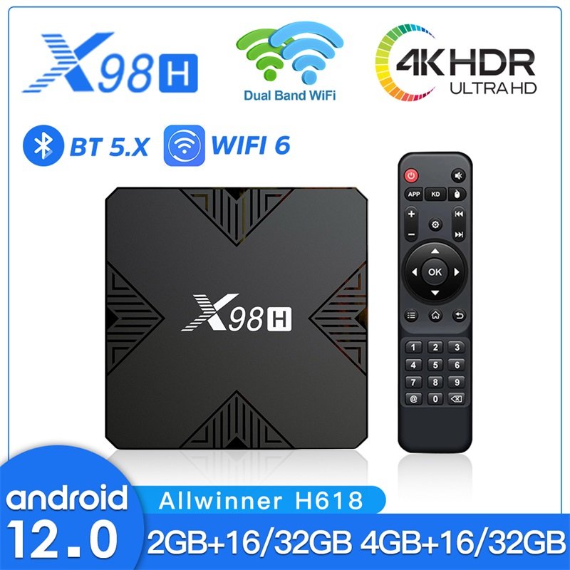 X98H H618 Android 12 2+16 4+32 4K Set-top Box Smart TV Cheap