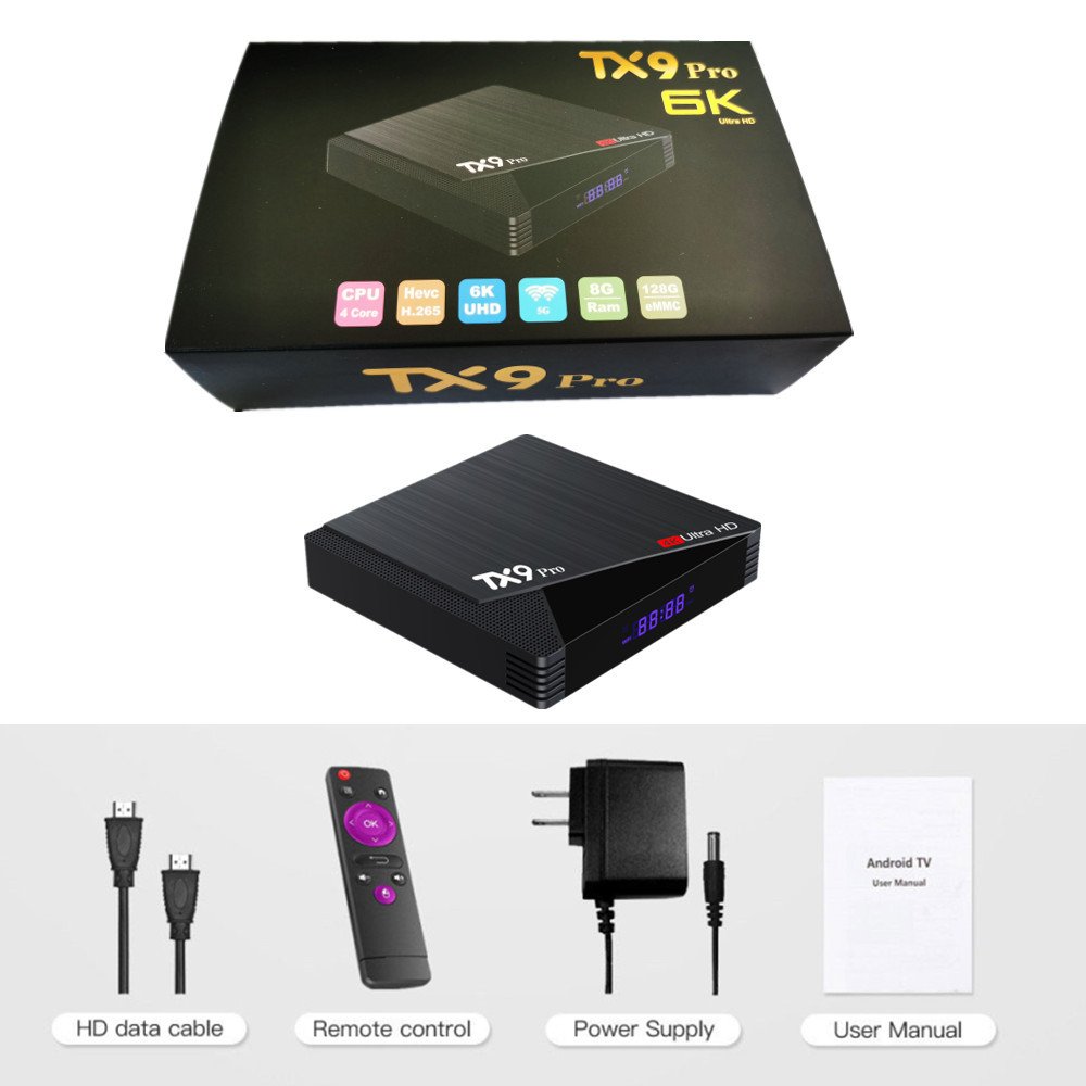 Bangladesh Hot Selling TV BOX 8GB 128GB Factory Price TX9 pro Smart Tv Box Android 10.0 Set Top Box TX9 PRO