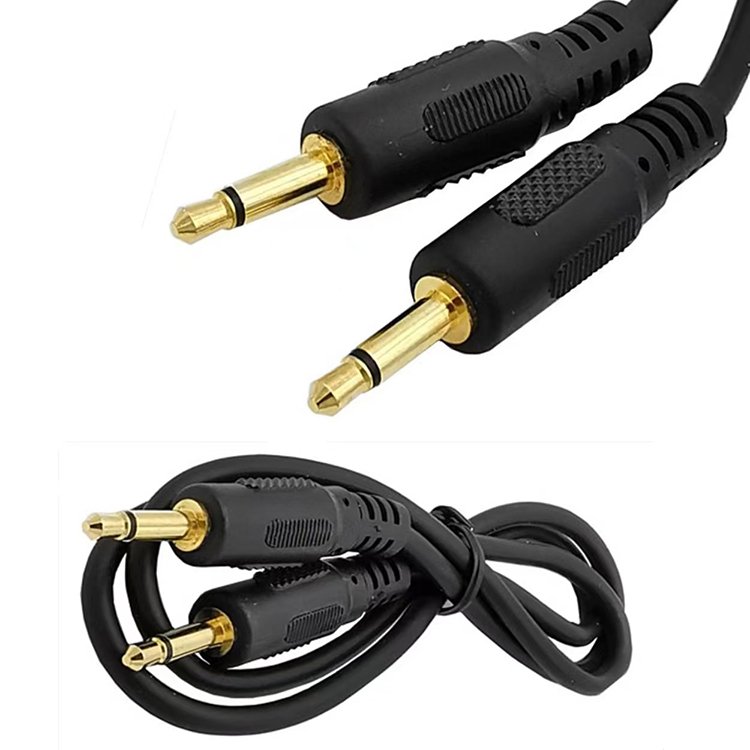 Aux Audio Black PVC 3.5mm 10m 22AWG TS Mono Male to Female Connector Plug Extend Cable 3.5mm Male to Male Aux Cable