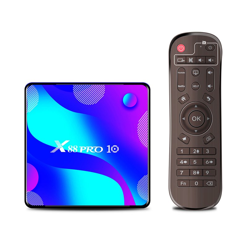 Android TV Box X88PRO10 Andoriod 10 Set Top Box 2.4G/5G Dual-band Wifi 802.11 a/b/g/n RK3318 Quad-Core 64 bit Corte-x-A53
