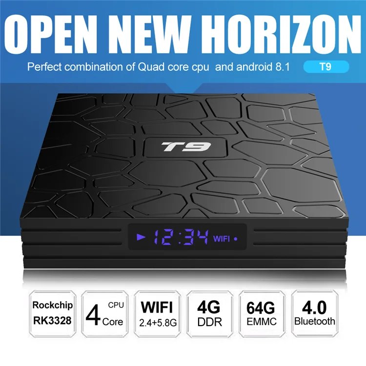 4K Set Top Box Android 9 TV Box 4GB 64GB 1080P 4K Google Player Android Tv Box T9 Provides Samples For Free