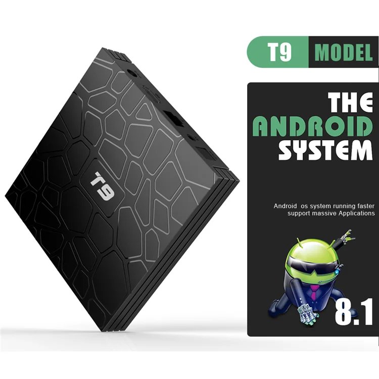 4K Set Top Box Android 9 TV Box 4GB 64GB 1080P 4K Google Player Android Tv Box T9 Provides Samples For Free