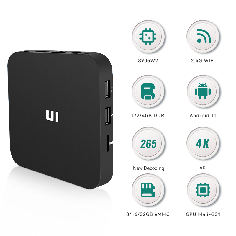 Android Tv Box Smart TVBox 2.4G/5Ghz Wifi 6K HD H.265 4GB 32GB JUNUOMINI Media Player Set Top Box