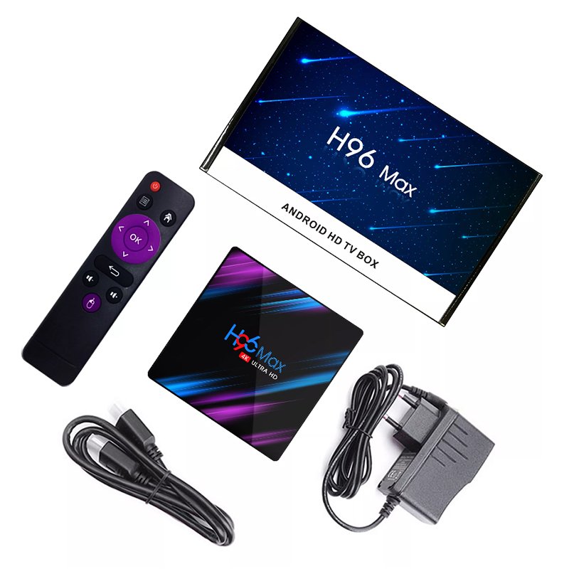 H96 MAX RK3318 64bit Android 9.0 TV Set Top Box Quad Core Support 4K Media Player Smart TV Box
