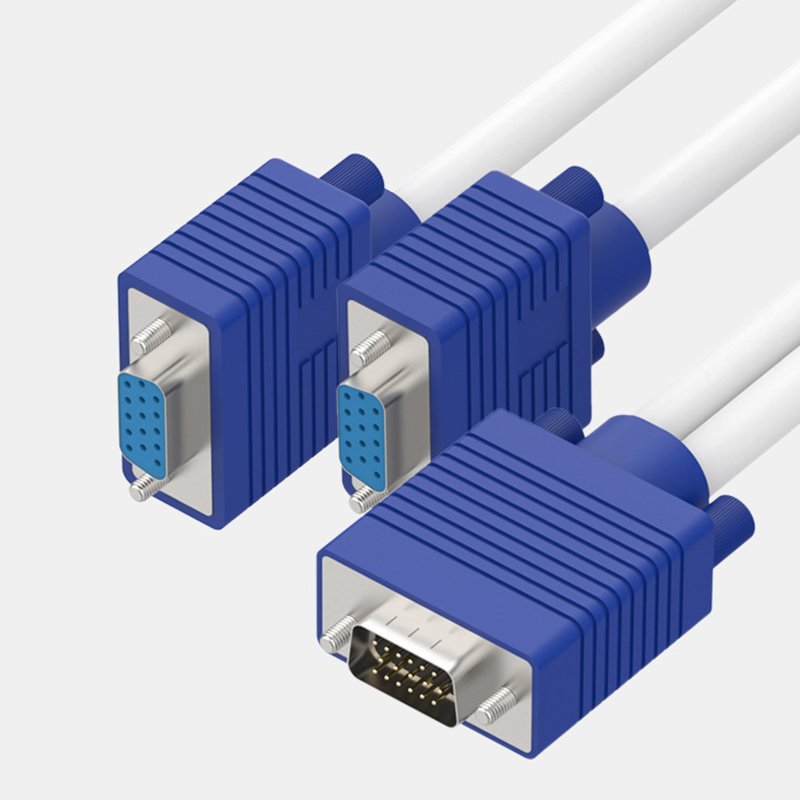 Factory Price VGA Male To 2 Female Y Splitter Vga Cable Monitor Adapter cable One Point Two Y Splitter Vga Cable For Projector