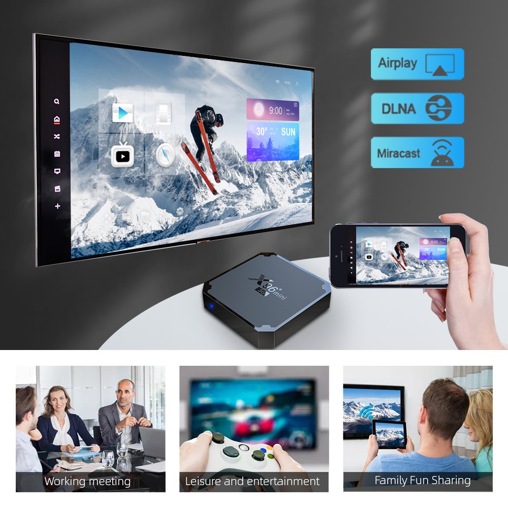 OEM tv decoders x96 mini 5G Amlogic S905W4 1GB 8GB 2GB 16G RAM ROM HDR Quad core Dual Wifi 4k 3d Display Android 9.0 Set Top Box