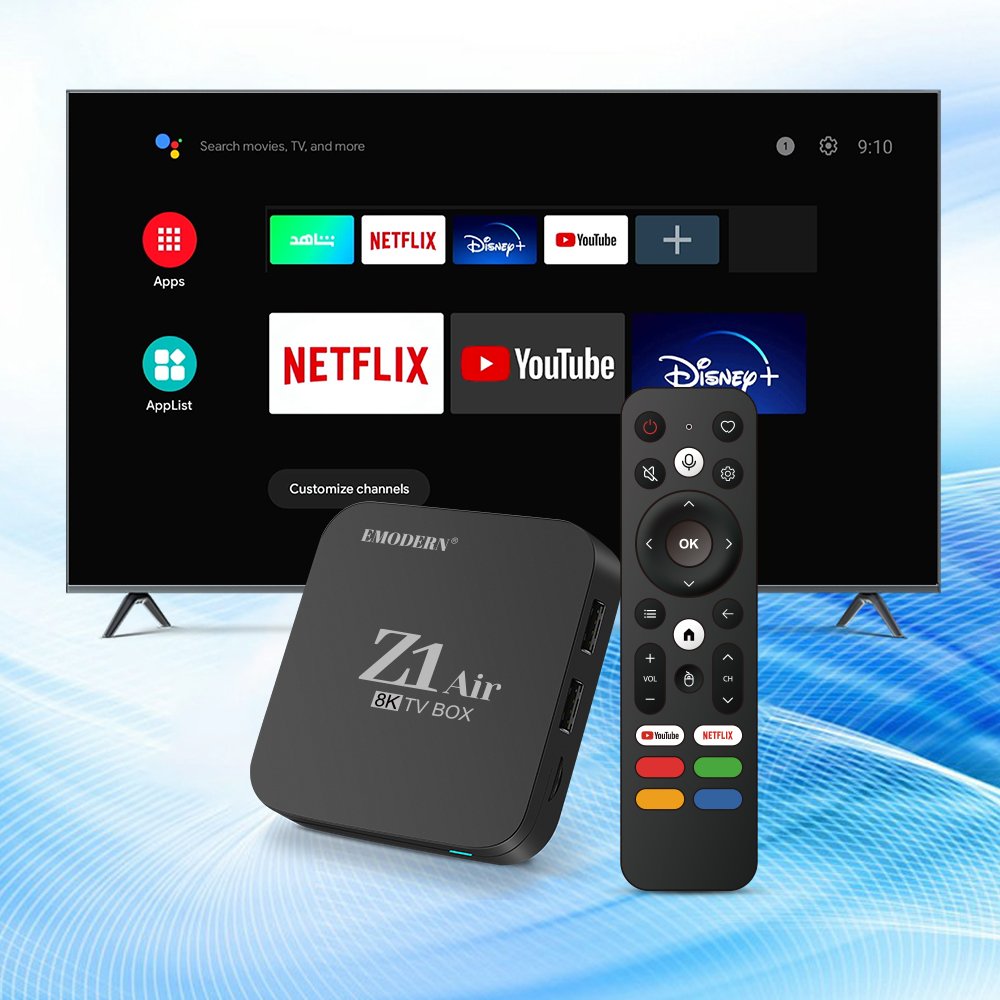 TV Box z1 AIR IPTV 8K 2GB 16GB Dual Wifi ATV Set Top Box H313 ATV Dual Wifi-bt tv box google home