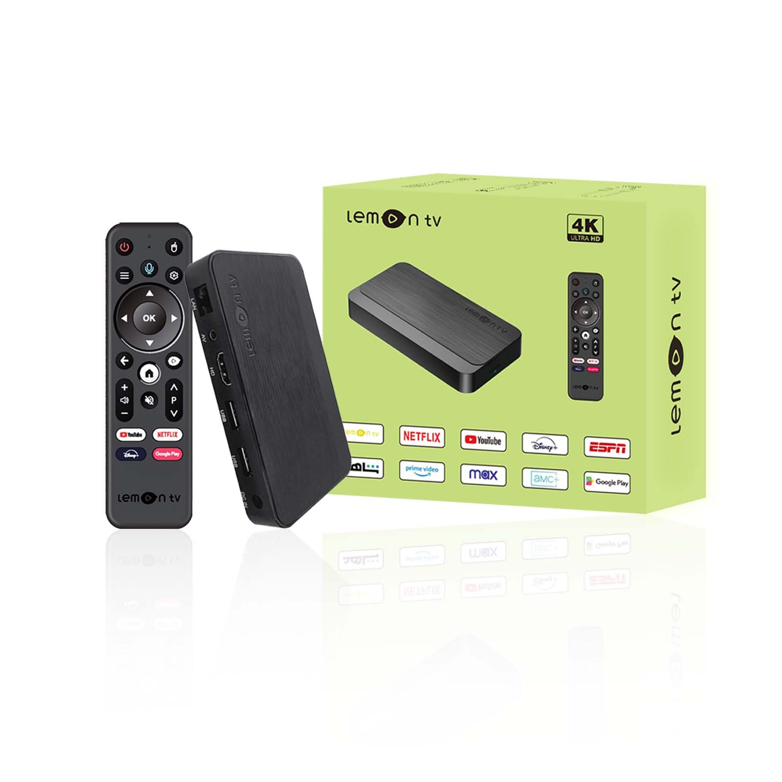 2024 Lemon TV L2 Android 12 TV BOX 4K Ultra HD 2.4G/5G Wifi6 2GB 16GB Allwinner H618 Quad Core BT5.4 Voice HDR 10 Set-top Box