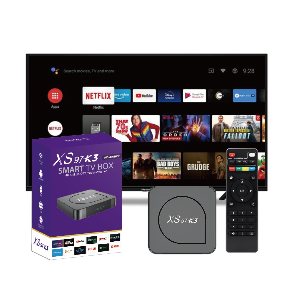 XS97 K3 Brand new H.265 HEVC 4k android box media box hd 1+8GB set top box