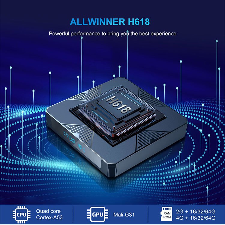 X98h Allwinner H618 2GB 16GB 4GB 32GB 4K HD TVbox X98H Pro H618 smart set top tv box android 12 tv box