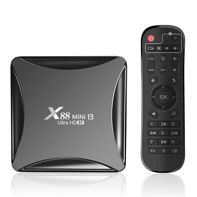 2024 New TV Box X88MINI 13 Android 13.0 Support Multilateral Language RK3528 Quad-Core 64bit Cortex-A53 Mali 450 MP2