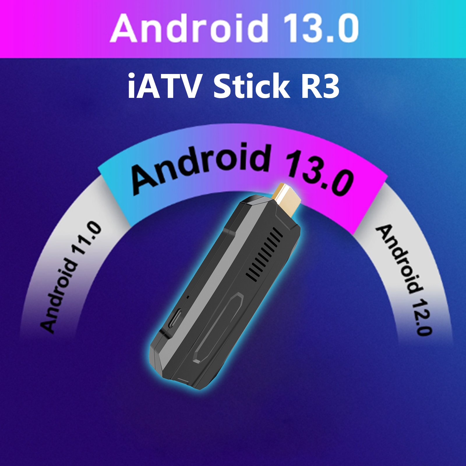 iATV Stick R3 8K Android 13 Quad Core RK3528 TV Stick Voice Remote Control 2GB/16GB Smart TV Box 4K Set Top Box Fire TV Stick