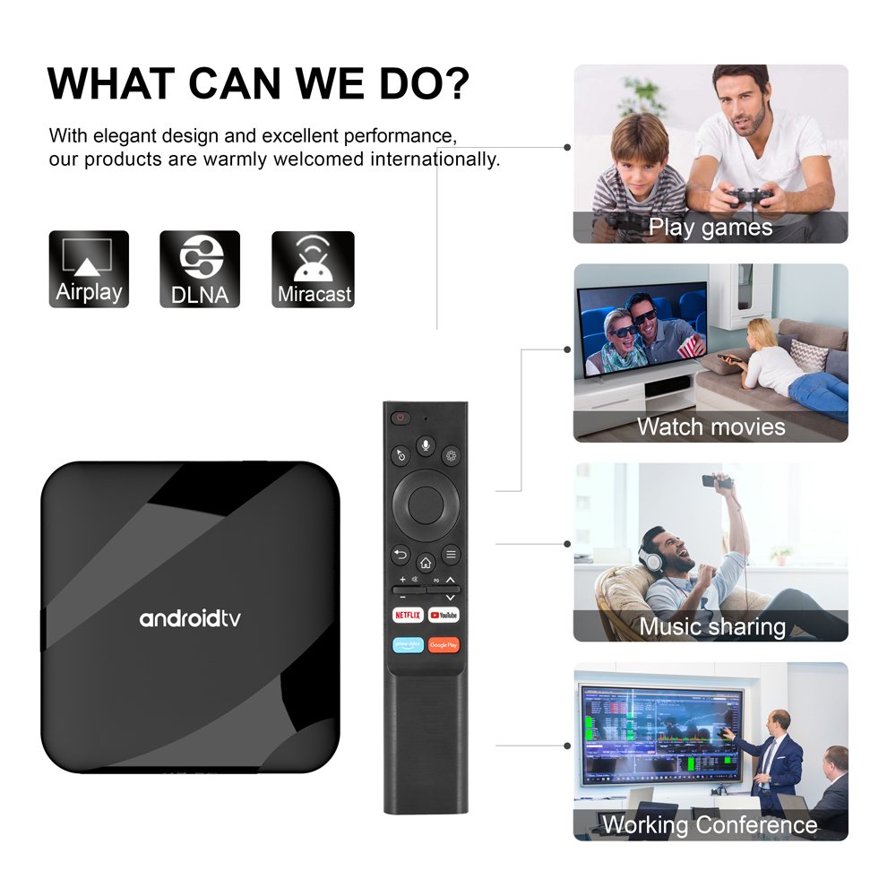 TV98 ATV W2 STB Android14.0 TV Box Amlogic S905W2 8K Definition 4RAM 64ROM 2.4G 5G WIFI Network Television Set Top Box