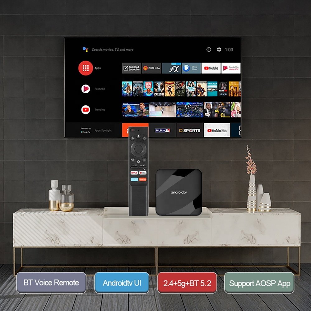 TV98 ATV W2 STB Android14.0 TV Box Amlogic S905W2 8K Definition 4RAM 64ROM 2.4G 5G WIFI Network Television Set Top Box